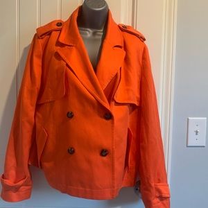 Ann Taylor Orange Double Breasted Jacket.